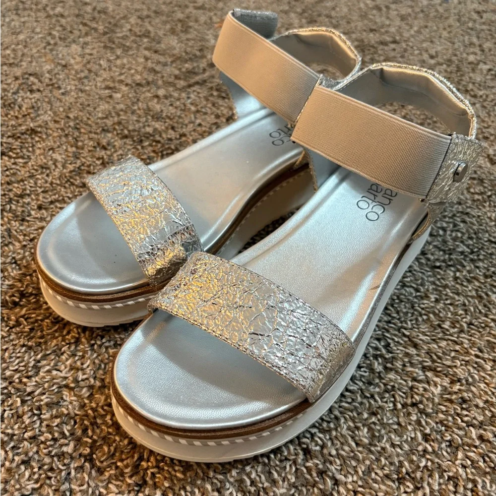 Franco Sarto Metallic Silver Sandals